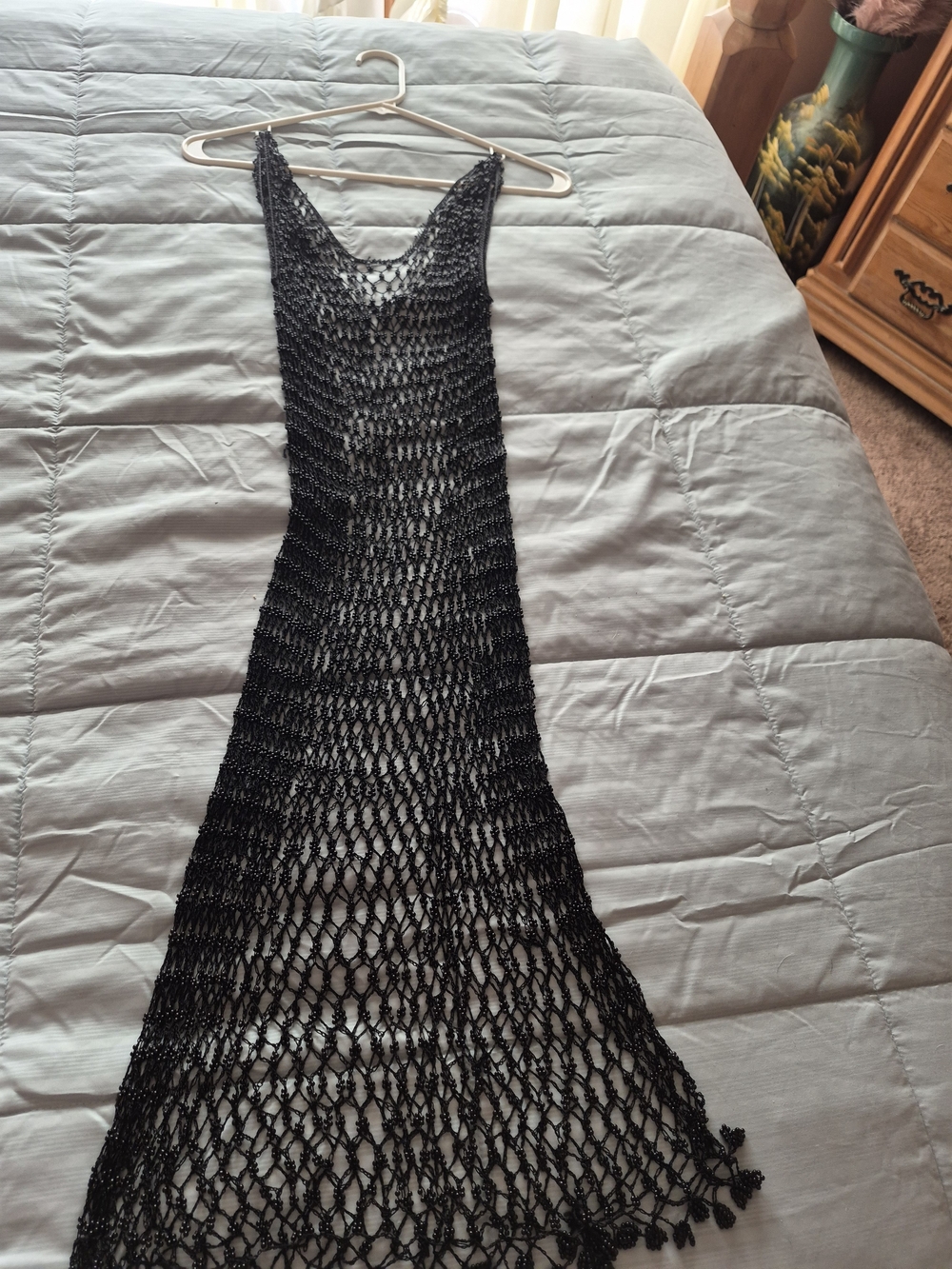 Black Crochet Maxi Dress - Brand Unspecified